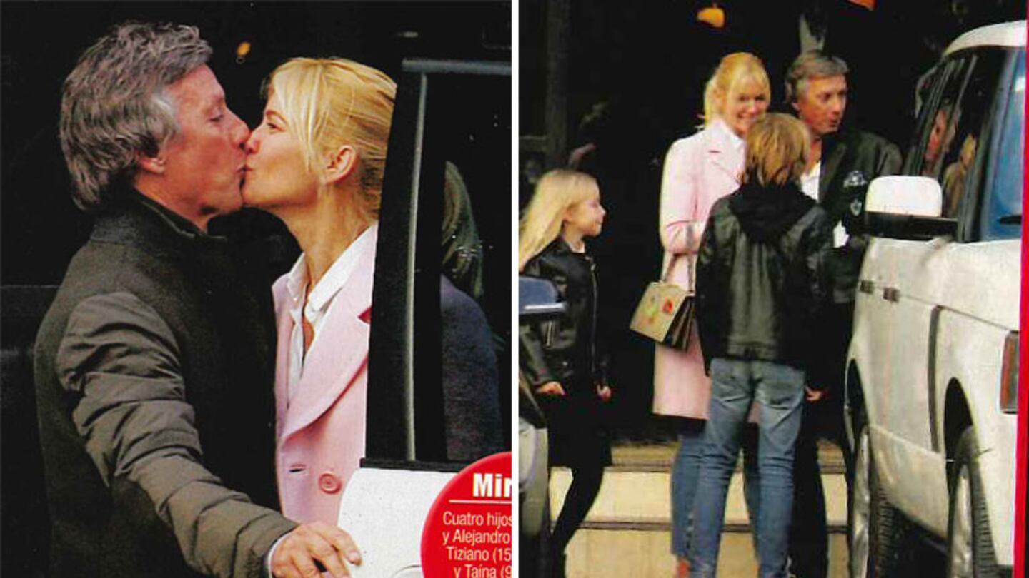 Alejandro Gravier y Valeria Mazza, a los besos en Costanera. Foto: revista Paparazzi.