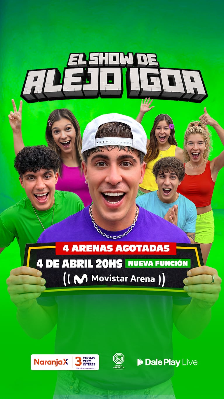 Alejo Igoa suma quinta fecha en el Movistar Arena: cuándo comprar las entradas