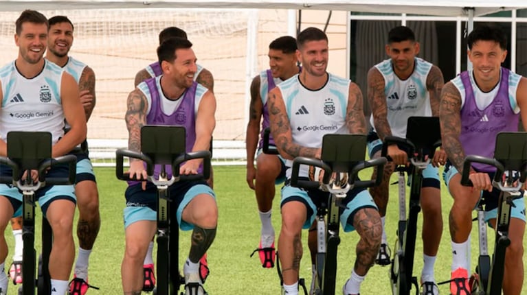 Alerta en la Selección Argentina: el humo amenaza el entrenamiento. Foto de Instagram @leomessi