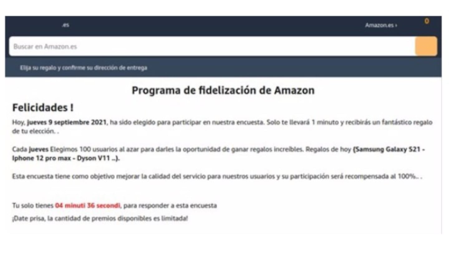 Alertan de una nueva campaña de suplantación de identidad de Amazon para el robo de tarjetas bancarias