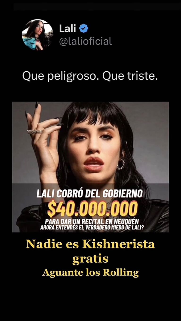 Alex Caniggia criticó abiertamente a Lali Espósito por su postura postelectoral en Twitter. (Foto: Instagram / alexandercaniggia)