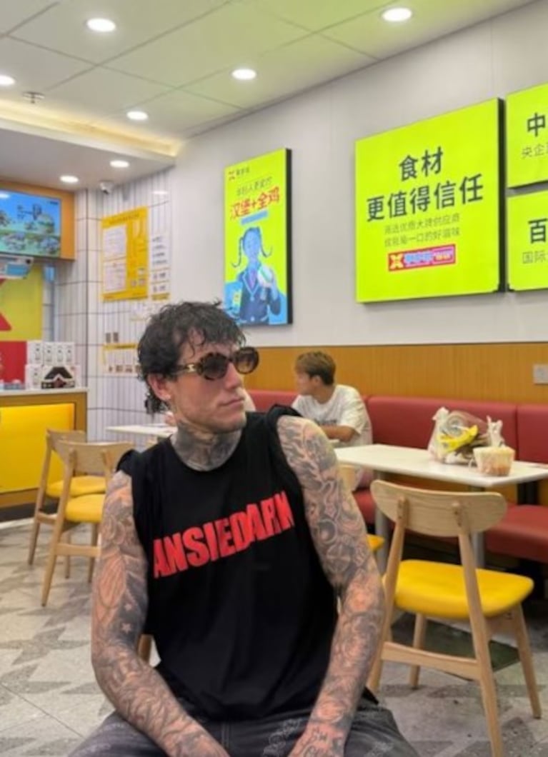 Alex Caniggia en China grabando Por el mundo | Créditos: Instagram @alexcaniggia