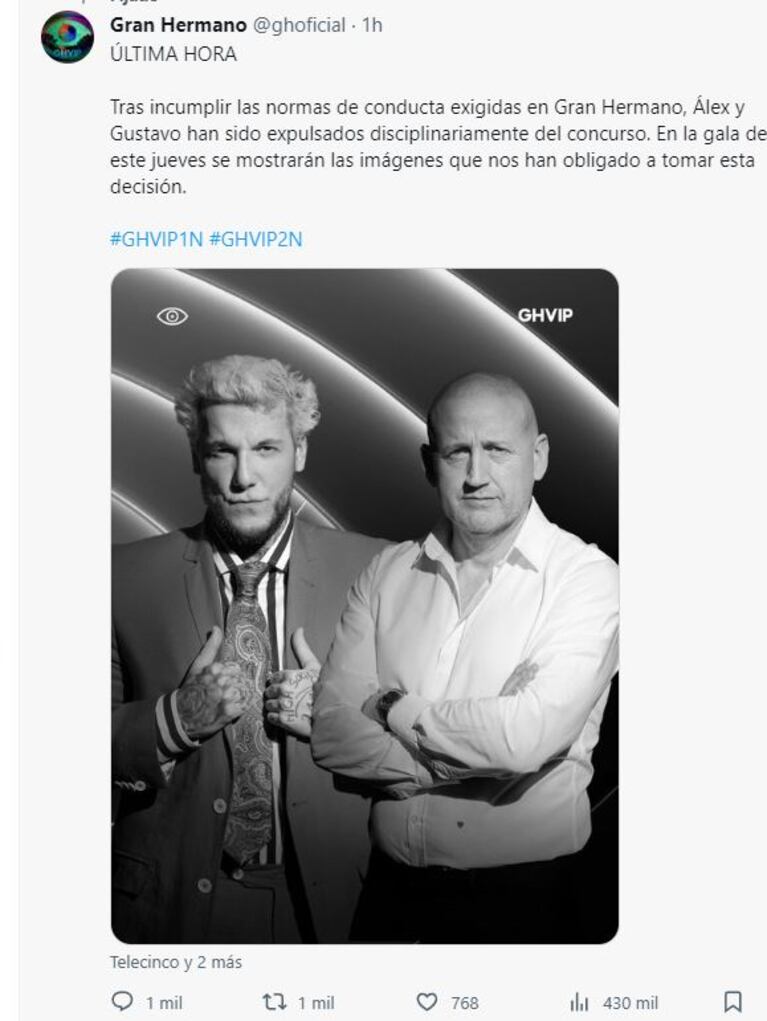 Alex Caniggia fue expulsado de Gran Hermano España y se conocieron los escandalosos motivos