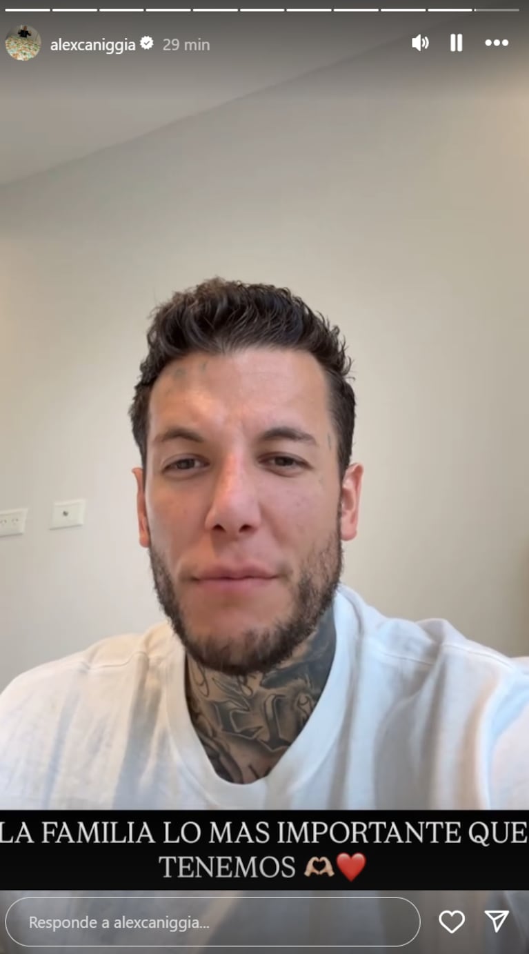 Alex Caniggia habló de la familia. Foto: IG | alexcaniggia