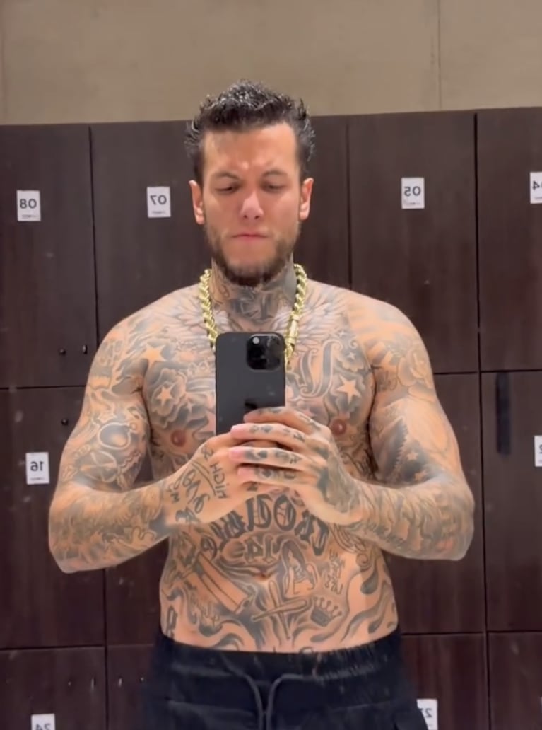 Alex Caniggia mostró su cambio físico. Foto: IG | alexcaniggia