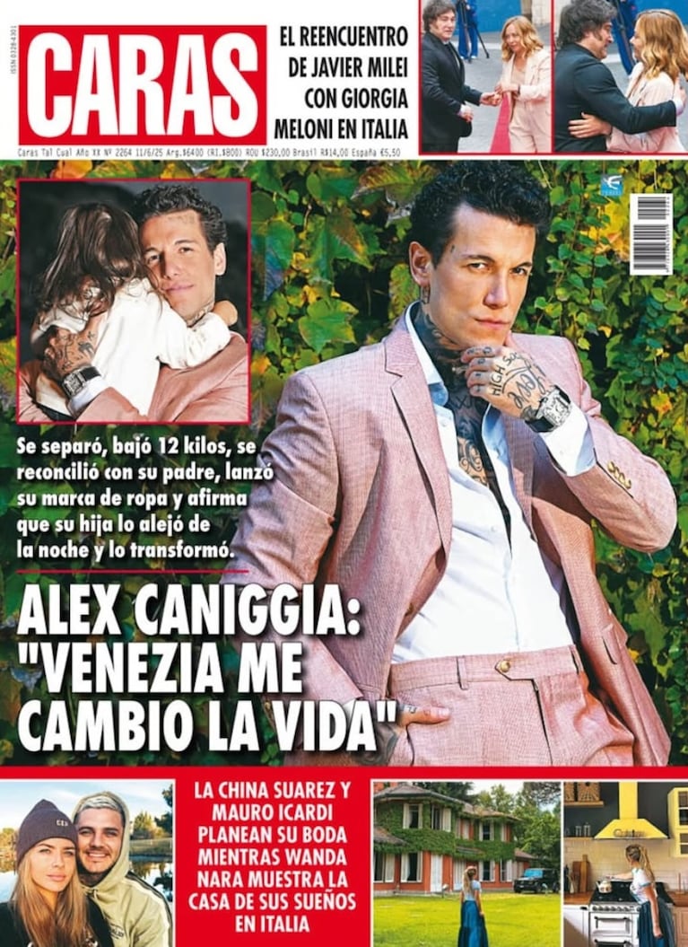 Alex Caniggia protagoniza la tapa de la nueva edición de revista Caras