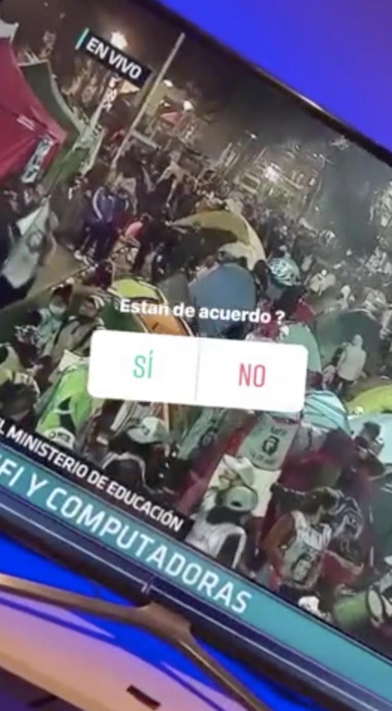 Alex Caniggia realizó un furioso descargo por el acampe por notebooks y wifi gratis: "Vayan a laburar"
