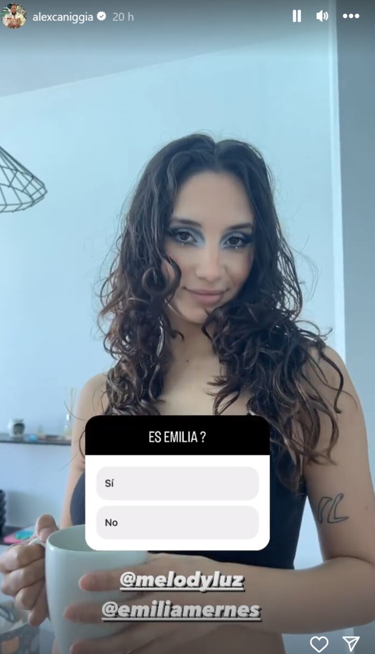 Alex Caniggia sorprendió al comparar a Melody Luz con Emilia Mernes