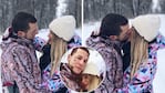 Alex Caniggia y su novia, Macarena Herrera, amor en la nieve de Bariloche