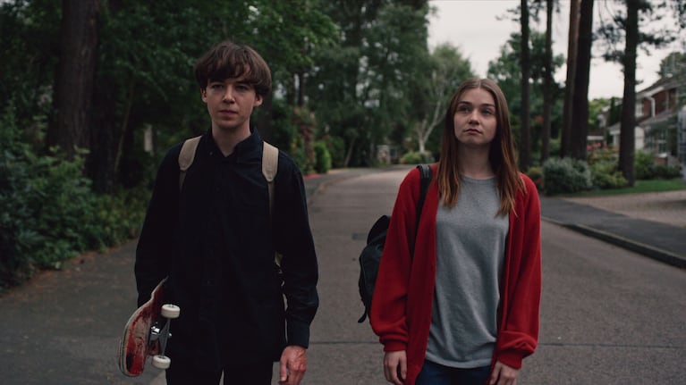Alex Lawther como James y Jessica Barden como Alyssa en "The End of the F***ing World" de Netflix.