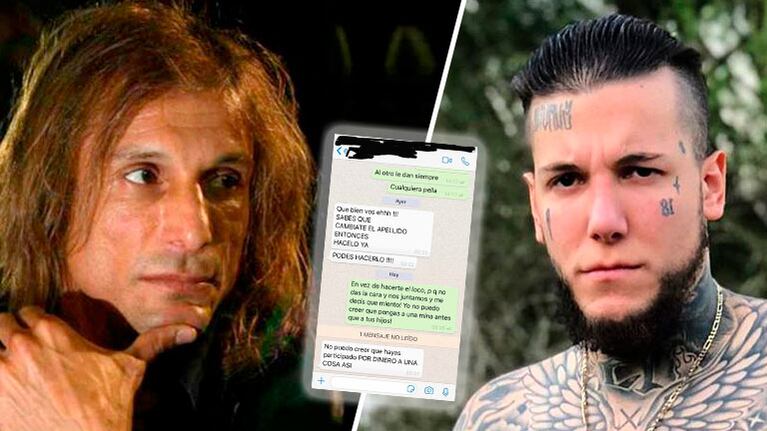 Alexander Caniggia publicó un chat privado con una durísima exigencia de su padre: ¡Cambiate el apellido ya!