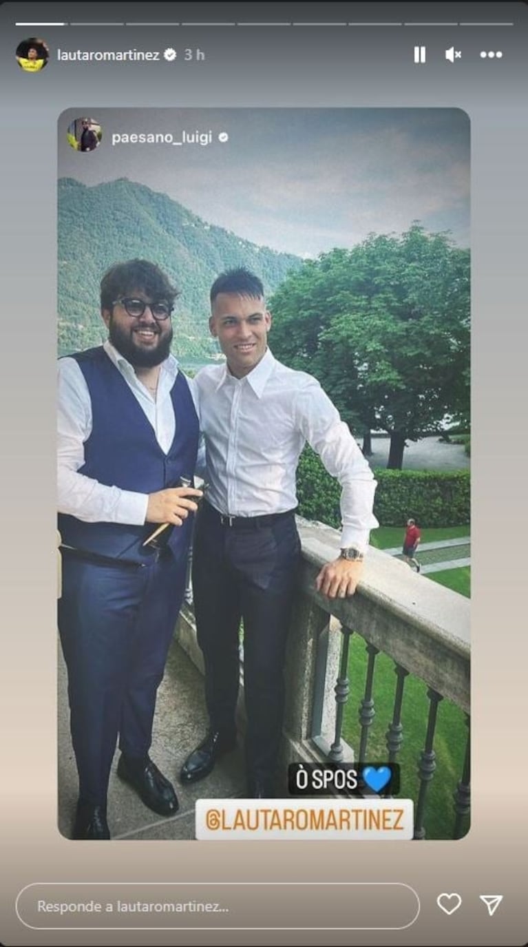 Alexis Mac Allister fue con su nueva novia al casamiento de Lautaro Martínez y Agustina Gandolfo