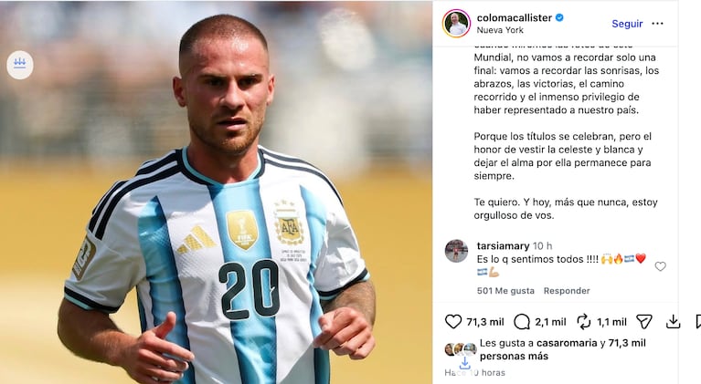 Alexis Mac Allister y su padre, El Coo. Credito: ciudad