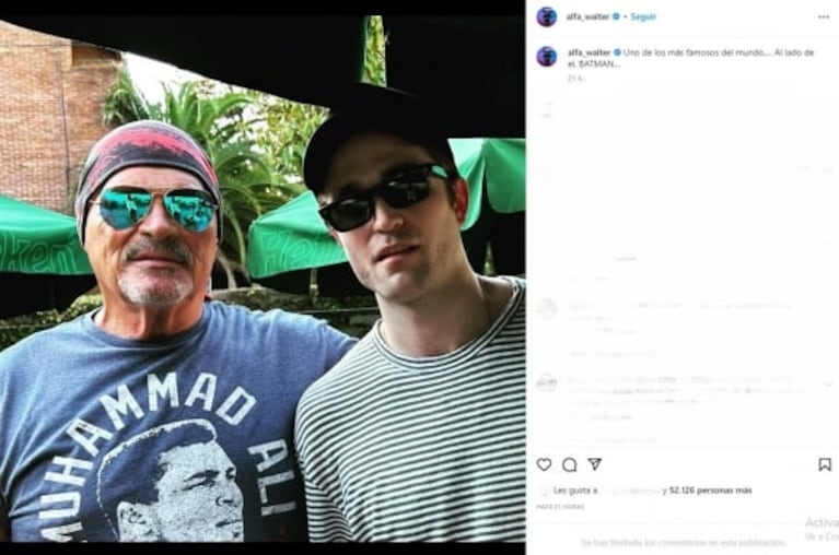 Alfa compartió una foto junto a Robert Pattinson y despertó dudas sobre su veracidad: "Al lado de Batman"