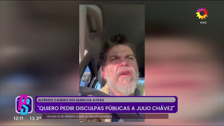 Alfredo Casero le pidió disculpas a Julio Chávez (Foto: captura de Puro Show).
