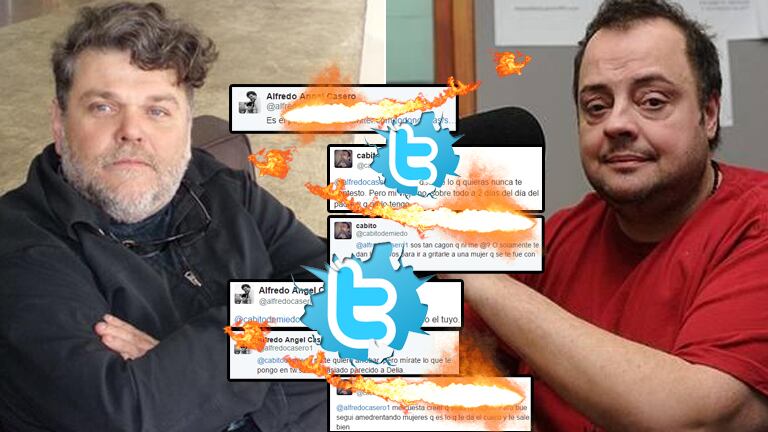 Alfredo Casero y Cabito Massa Alcántara se curzaron en Twitter (Foto: web y Twitter)