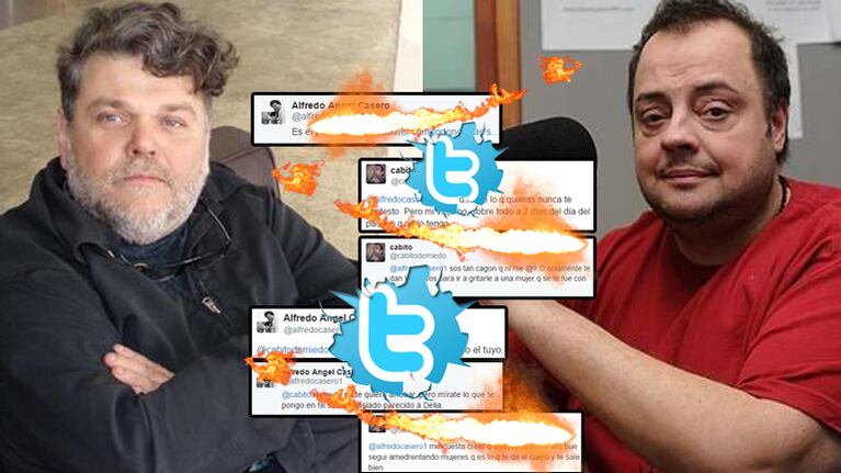 Alfredo Casero y Cabito Massa Alcántara se curzaron en Twitter (Foto: web y Twitter)