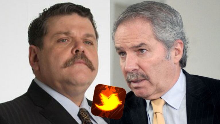 Alfredo Casero y Felipe Solá en un insólito cruce 2.0 (Fotos: Web). 