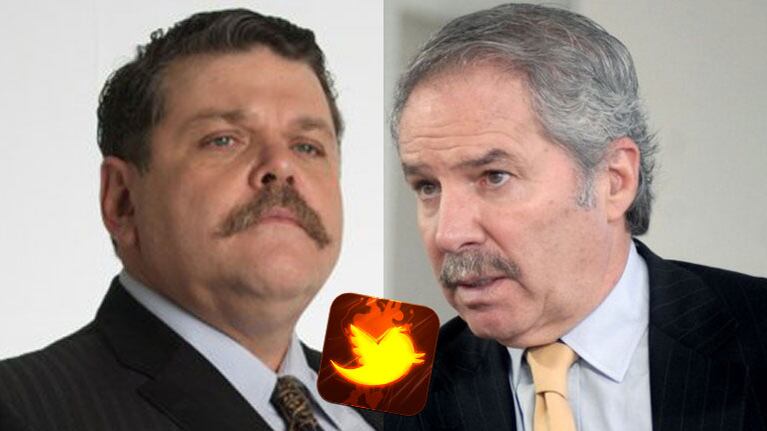 Alfredo Casero y Felipe Solá en un insólito cruce 2.0 (Fotos: Web).