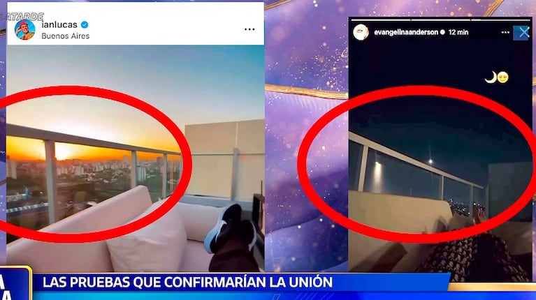 Algunas de las imágenes que expusieron a Evangelina Anderon y Ian Lucas (Foto: captura América TV)