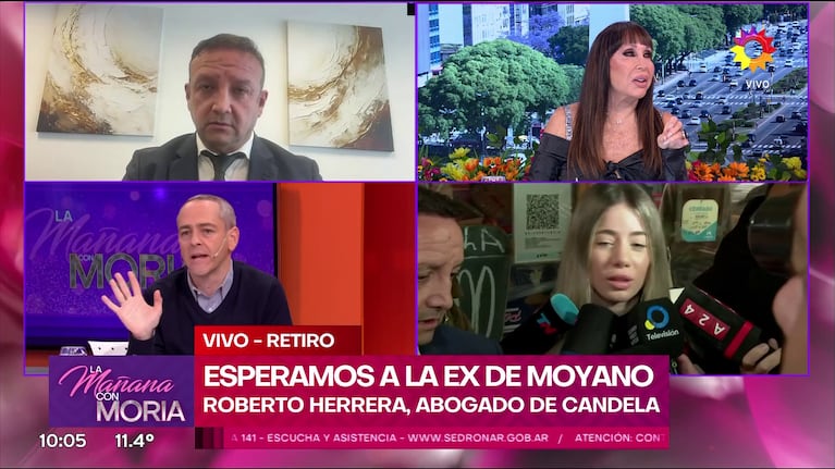 Amalia Díaz Guiñazú se cruzó con Pampa Mónaco en La Mañana con Moria (Foto: captura de eltrece).