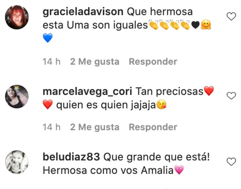 Amalia Granata compartió una tierna foto con su hija Uma e impactó por su parecido: "¿Quién es quién?"