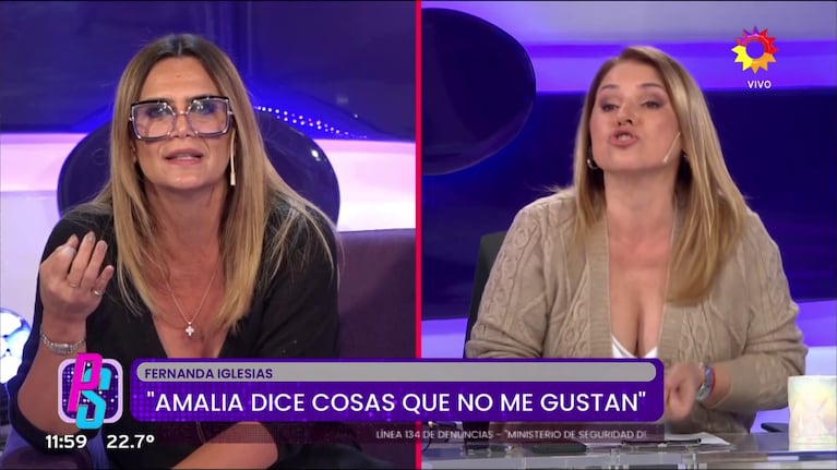 Amalia Granata contra Fernanda Iglesias en Puro Show.