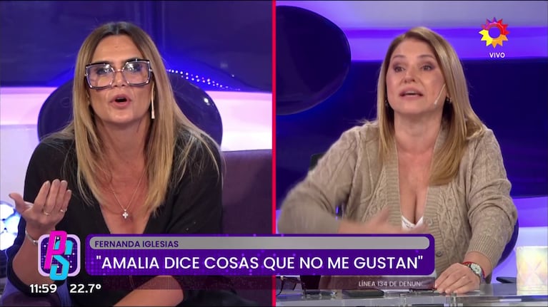 Amalia Granata contra Fernanda Iglesias en Puro Show.