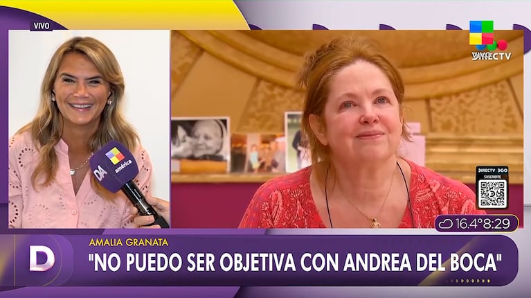 Amalia Granata criticó con dureza a Andrea del Boca (captura de América TV y Telefe)