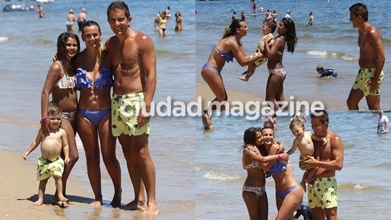 Amalia Granata disfrutó junto a su familia en la playa