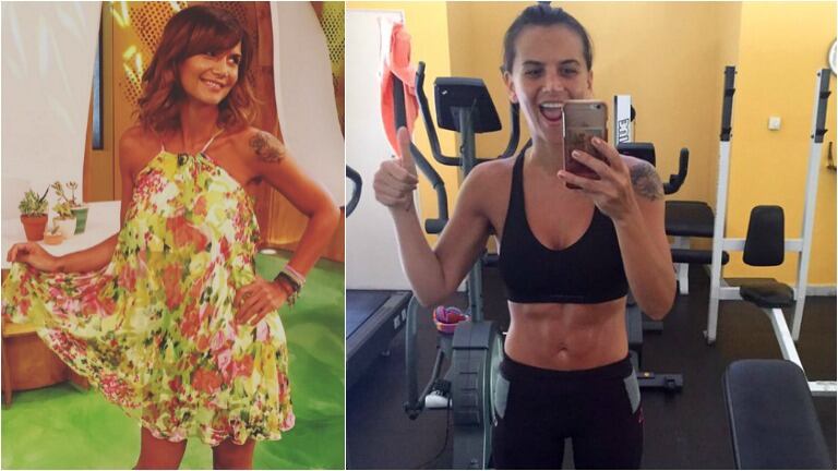 Amalia Granata en una selfie luciendo sus súper abdominales. Foto: Instagram