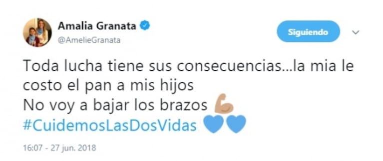 Amalia Granata fue desvinculada de elnueve tras su polémico tweet: "Mi lucha le costó el pan a mis hijos"