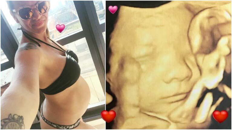 Amalia Granata generó ternura en Instagram con la ecografía 4D de su bebé en camino (Fotos: Instagram)