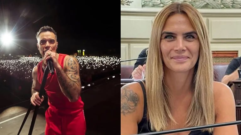 Amalia Granata habló de Robbie Williams . CRÉDITO: instagram
