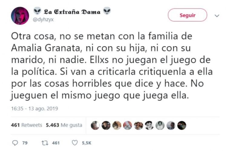 Amalia Granata se burló de Florencia Kirchner y el hijo de Alberto Fernández la cruzó: "Muy de cuarta"