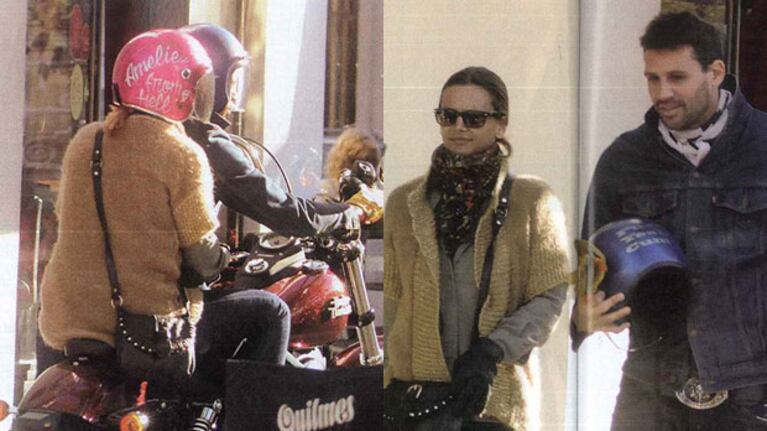 Amalia Granata y un look muy especial para pasear en moto (Fotos: Revista Pronto).