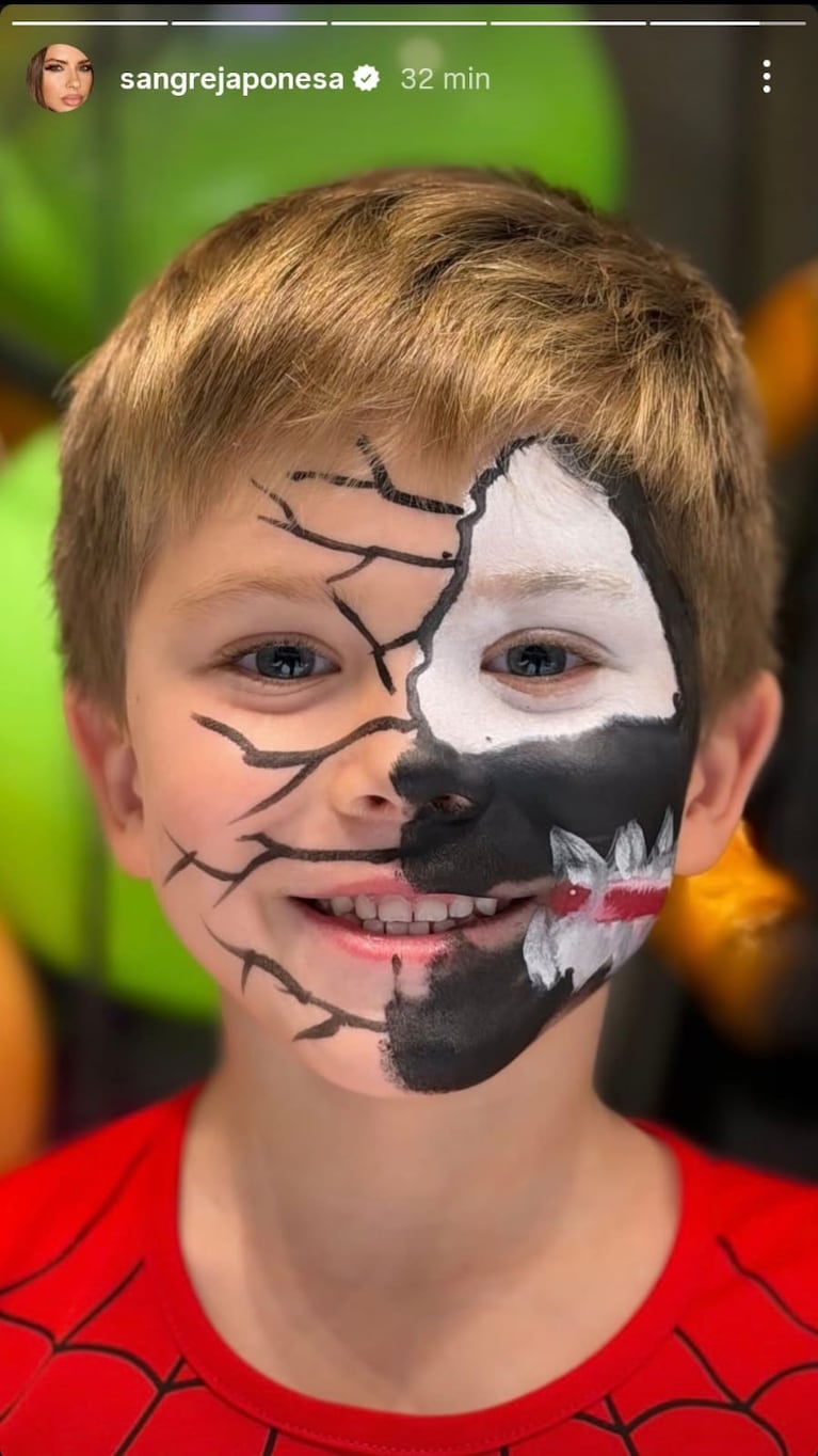 Amancio Vicuña celebró Halloween (Foto: captura de Instagram/@sangrejaponesa).