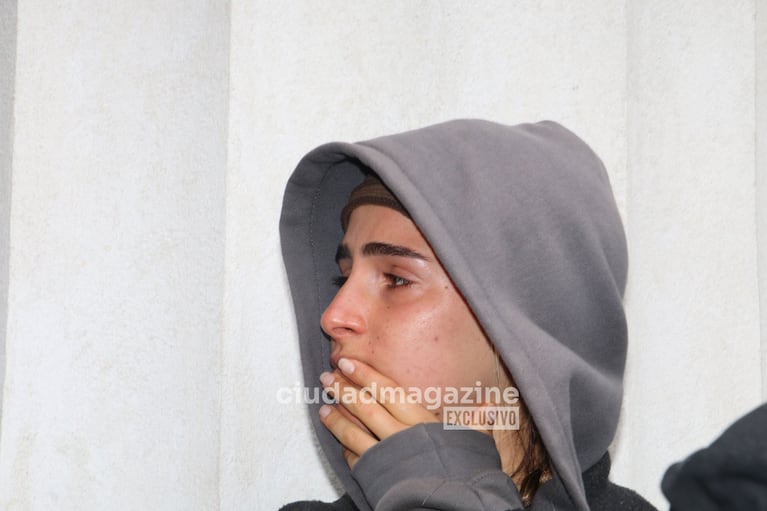 Ámbar De Benedictis en el último adiós a Piero . (Foto: Movilpress)
