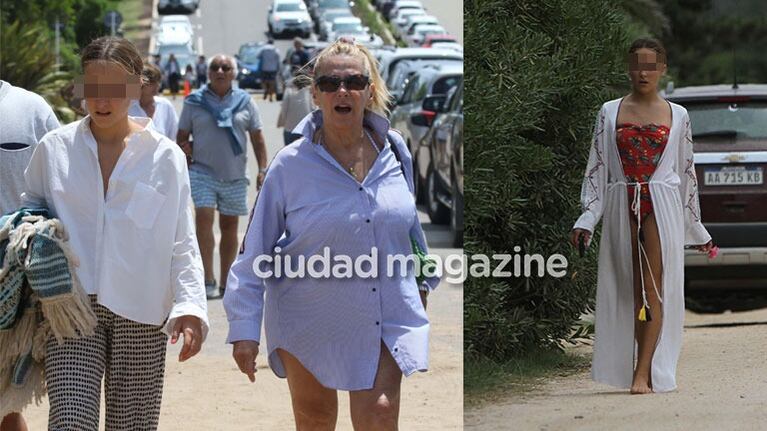 Ámbar, de vacaciones con su abuela en Punta del Este. Foto: GM Press.