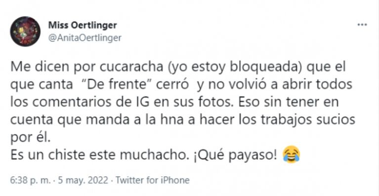 Ana Oertlinger, ex de Daniel Osvaldo, opinó sobre el casamiento con Gianinna Maradona: "¡Qué payaso!"