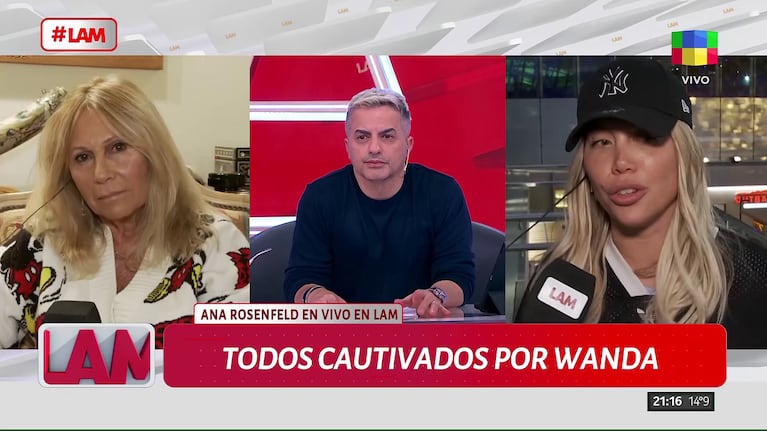 Ana Rosenfeld habló de Wanda Nara en LAM (Foto: captura de América).
