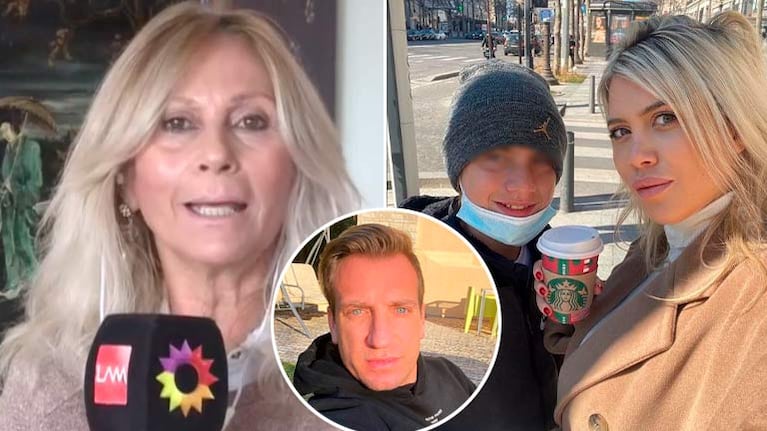 Ana Rosenfeld, Maxi López y Wanda Nara (Fotos. captura eltrece y Instagram @wanda_nara y @officialmaxilopez)