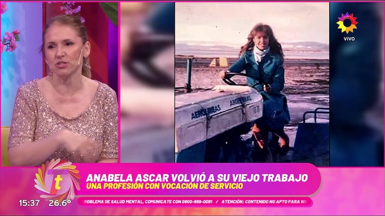 Anabela Ascar volvió a su antiguo oficio (Foto: captura de eltrece).