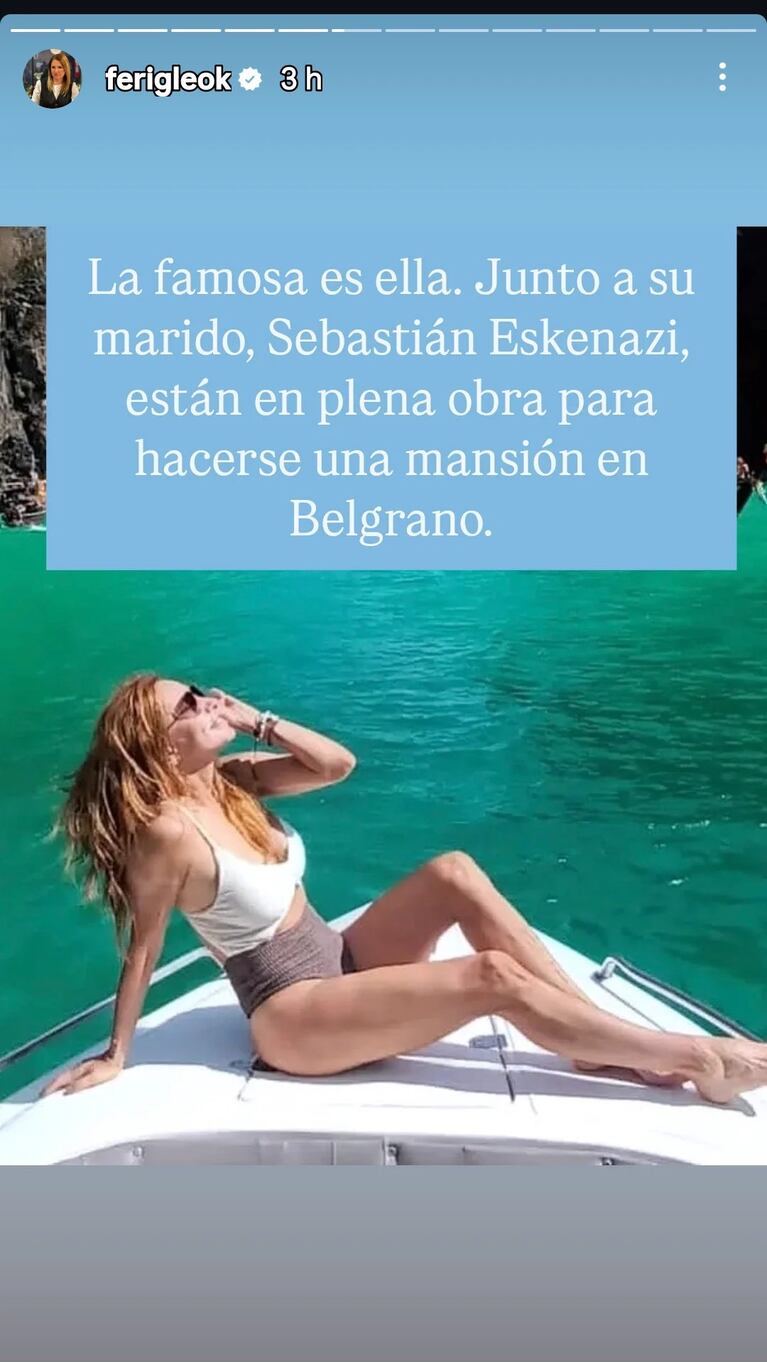 Analia Franchin - Denuncia. Crédito: Instagram