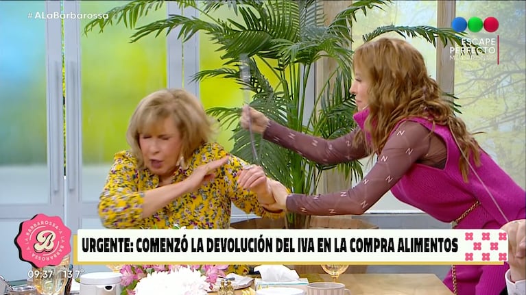 Analía Franchín le pegó a Georgina Barbarossa un carpetazo en vivo y reaccionó indignada: “Sos estúpida”