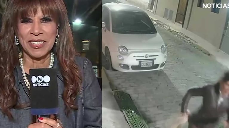 Anamá Ferreira corrió y atrapó a un ladrón a los 73 años (Fotos: capturas Telefe)