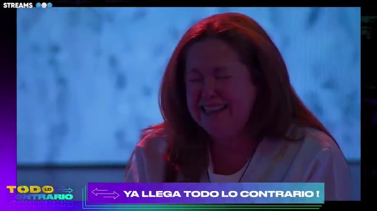 Andrea del Boca explotó en llanto en el marco de su salida de Gran Hermano (Foto: captura de Streams Telefé).