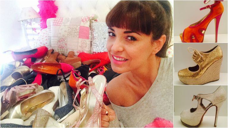 Andrea Estévez, loca total por los zapatos. Foto: Álbum personal Andrea Estévez
