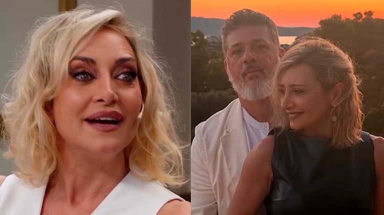 Andrea Ghidone y Pablo Otero (Fotos: captura eltrece y Instagram @andreaghidoneoficial)