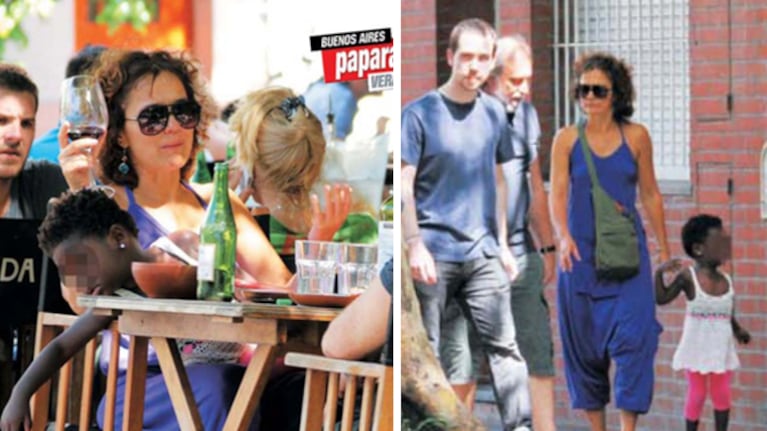 Andrea Pietras y su familia, de paseo por Palermo (Foto: Paparazzi).